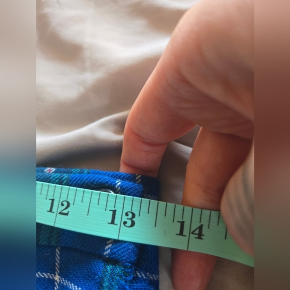 Nova Scotia Bonda | Blue Plaid Women's Skirt, Waist 13 1/2" - Picture 6 of 10